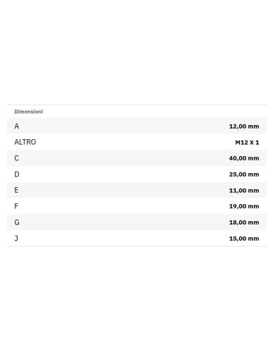 Vite per suola M12X1 cod 5117440