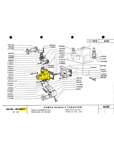 pompa acqua New Holland cod 93191101