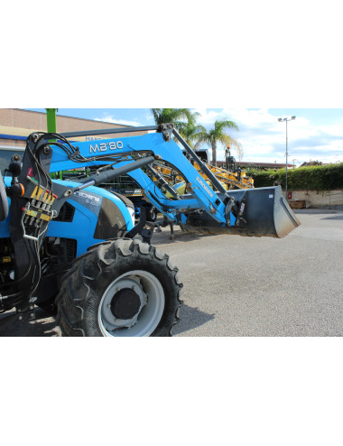 trattore usato Landini S-100 con caricatore MB80 e muletto Nobili